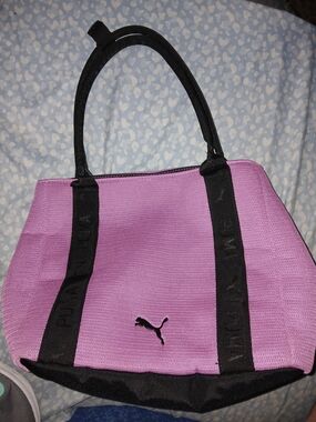 Puma Pink Tote with Black Straps